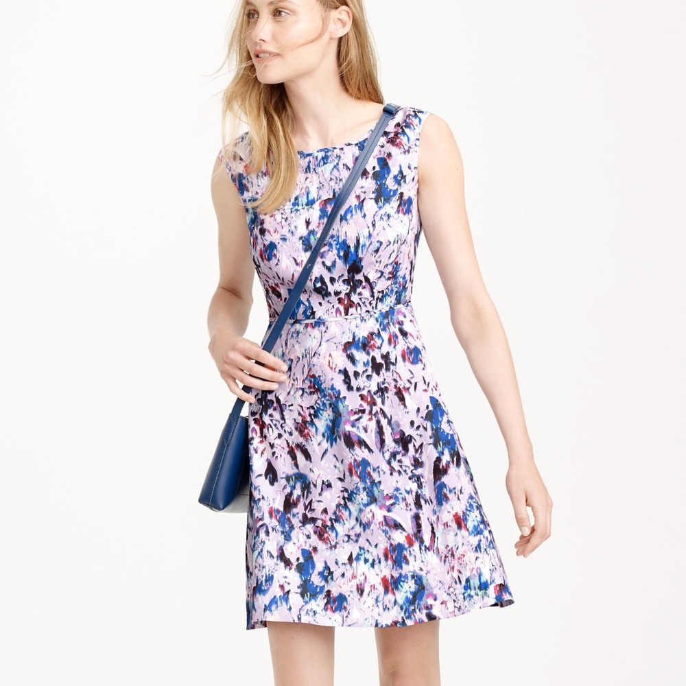 J Crew Size 6 Flare dress in watercolor floral